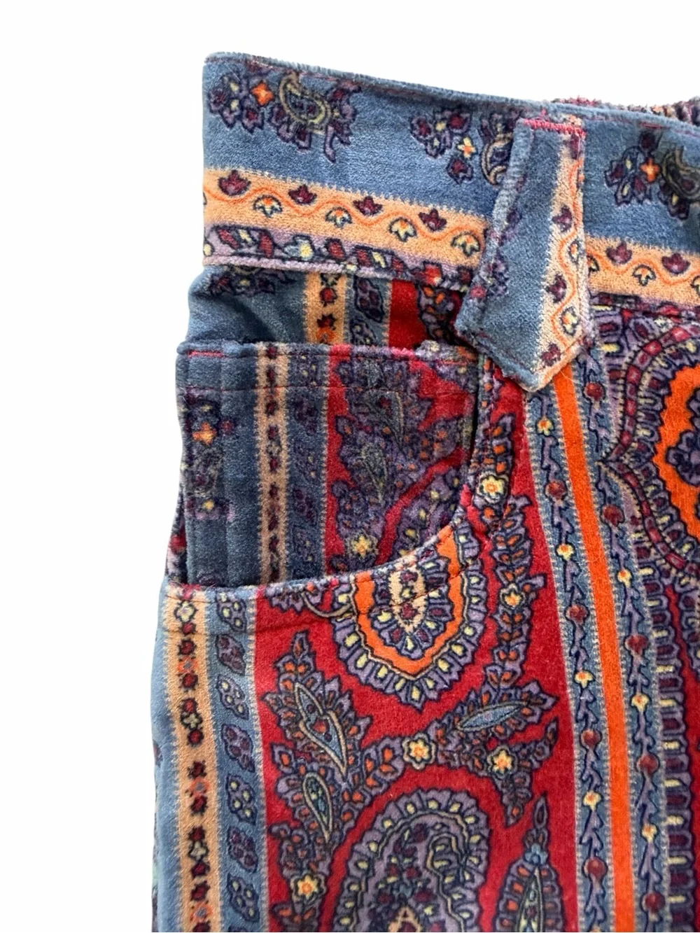 Ralph Lauren Paisley Flare Bell-Bottom Legs Pants Multicolor Print Kids 6X NWT